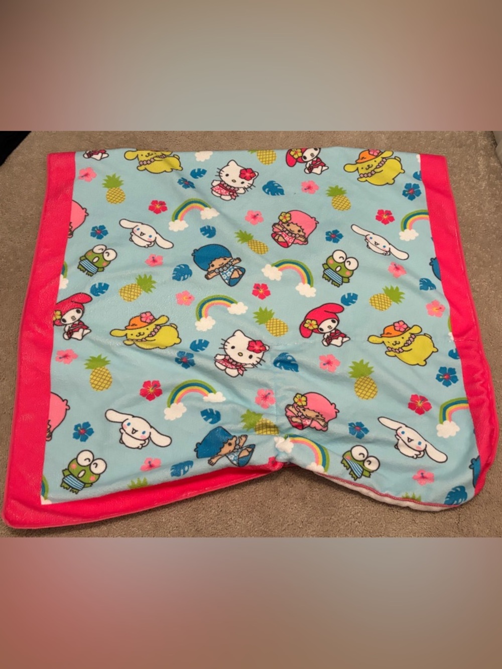 Loot Crate Sanrio Hello Kitty and Friends Beach Towel Bag Exclusive NWOT Keroppi